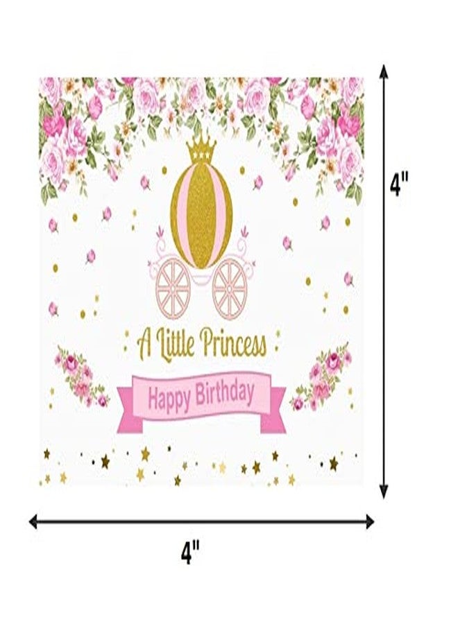 Theme My Party Crown Princess -Girls Birthday Party Backdrop for Photography Banner Girl Kids Event Cake Table Decor Home Decoration Photo Booth Background (4ft X 4ft) - Image 3